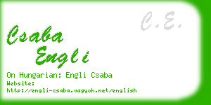 csaba engli business card